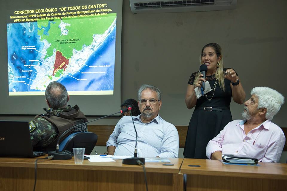 Tatiana Bichara apresenta proposta de corredor ecológico englobando todo o município. Foto: Edson Carvalho.